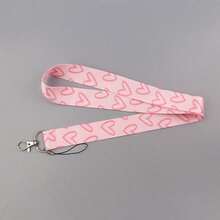 1pc Heart Lanyard Key Lanyard ID Badge Lanyard Gym Phone Lanyard USB ID Lanyard DIY Lanyard Rope Lanyard Suitable For Office Back To School - Multi-color - View 4