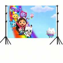 Universal 1pc Birthday Backdrop, Party Background Cloth, Decorative Photography Prop, Perfect For New Semester Opening Ceremony And Stationery, Holiday Decoration Accessory, Halloween Gift (Random Style) - Multicolor - View 2