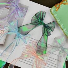 9m Fish Tail Organza Ribbon Reflective Iridescent Wavy Edge Ribbon For Gift Wrapping DIY Bows Bouquet Ribbon - A - View 5