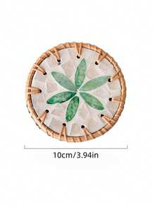 1pc/2pcs Lightweight Luxury Woven Colorful Shell Coasters, Natural Pearl Mother-Of-Pearl Heat Resistant Insulation Pads, Anti-Scald Tea Cup & Teapot Mats, Exquisite Home Tabletop Decor, Suitable For Coffee Tables, Kitchen Dining Tables, Party Table Decorations - Multicolor - View 20