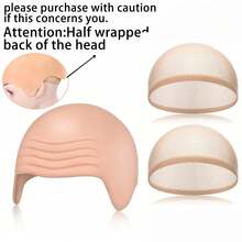 Realistic Bald Cap Prop, Soft Nylon Material, Unisex, Lightweight And Comfortable, Curly Hair Style, Suitable For Cosplay Party, Halloween Prank And Other Occasions, Neutral Color, Unisex Wig - View 11