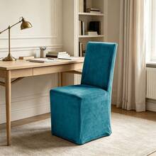 1pc Silver Fox Velvet Full Chair Cover, Solid Color Knitted Texture, Soft And Elastic Fabric, Tight Fit To Chair Body Without Shifting, Machine Washable And Easy To Care, Suitable For All Seasons, Applicable To Living Room/Bedroom/Dining Room/Study/Outdoor - Multicolor - View 16