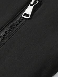 Men's Jacket, Autumn/Winter Thermal Lined Solid Color Minimalist Men's Jacket, Outdoor Casual Style Fashion Versatile Jacket - Black - View 7