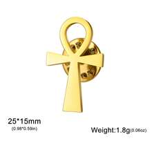 LIKGREAT 1pc Fashion Stainless Steel Cross Brooch, Personalized Accessory For Coat, Suit, Bag, Gift For Friends - Fashion Series - View 9