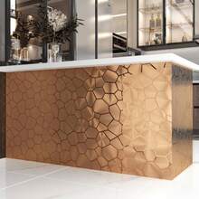 Rose Gold Metallic Wallpaper Peel And Stick Acoustic Wall Panels - Rose Gold - View 4