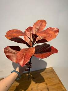 1件人造葉片植物裝飾，適用於居家、辦公桌，情人節禮物 - 彩色 - 查看 10