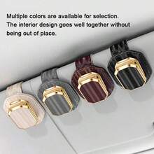 1pc Car Fashion Glasses Holder Premium Design Unisex Car Interior Sun Visor Storage Clip Fashion Glasses Storage Rack - A - View 1