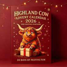 Highland Cow Advent Calendar 2026 3D Handmade Highla, New Year Gift, Birthday Gift, Christmas Gift, Halloween Gift, Perfect Gift, Gift - Multicolor - View 4