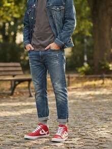 PANAM Men Canvas Shoes - Red - View 3