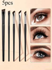 10pcs/5pcs/1pc Professional Eyeliner Brush Set, Makeup Brush Set, Professional Makeup Tools, Makeup Gift, Beginner Makeup Tools, Compact And Portable, Travel Essential, Holiday Gift, Gift For Mother, Gift For Girlfriend, Halloween Gift, Christmas Gift - Eyeliner Brush Set - View 10