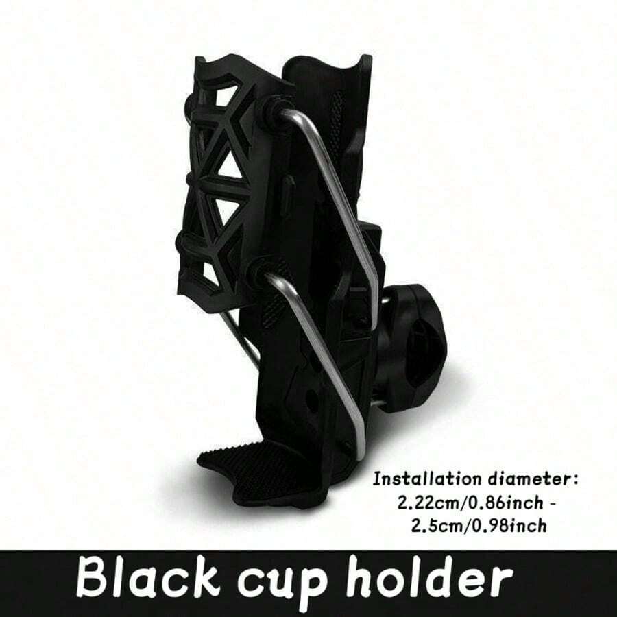 1pc 360° Rotating Adaptive Car Cup Holder, Suitable For Motorcycle And Bicycle, Universal Modified Water Bottle Holder With Anti-Slip And Shock Absorption Function