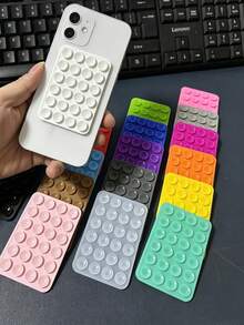 24pcs Double-Sided Suction Cup Holder, Multi-Function Silicone Suction Cup Phone Stand, Universal For Tablet And Phone Case - Multicolor - View 8