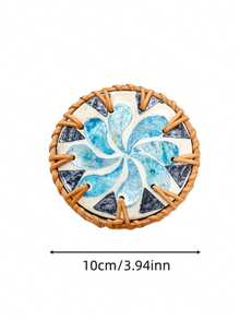 1pc/2pcs Lightweight Luxury Woven Colorful Shell Coasters, Natural Pearl Mother-Of-Pearl Heat Resistant Insulation Pads, Anti-Scald Tea Cup & Teapot Mats, Exquisite Home Tabletop Decor, Suitable For Coffee Tables, Kitchen Dining Tables, Party Table Decorations - Multicolor - View 29