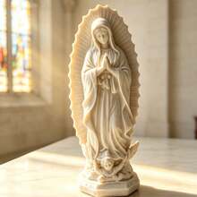 Our Lady Of Guadalupe Resin Statue, Virgin Mary Model, Catholic Statue, Mexican Virgin Mary Statue, Saint, Home Prayer Decoration, Craft Collection, Gift, Birthday, Graduation - Multi-color - View 3