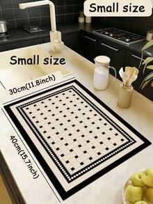 1pc Vintage Lace Pattern Kitchen Mat, 3.5mm Soft Rubber Material, Absorbent And Easy To Clean, Suitable For Hallway, Bathroom, Living Room, Outdoor Door Mat And Toilet Area, All Year Round, Suitable For Various Holidays - Multicolor - View 18
