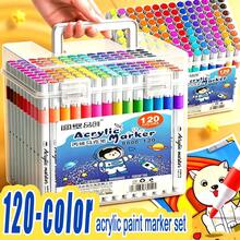 Set Spidol Cat Akrilik 120 Warna, Spidol Lukisan Seni Akrilik Tinta Cair, Cocok untuk Seni dan Kerajinan Tangan - MultiWarna - View 1
