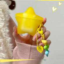 Cute 3D Star Silicone Shockproof Protective Case Compatible With Airpods, With Heart Pendant, Compatible With Airpods 4 Pro Pro 2 Pro 3 - Multicolor - View 2