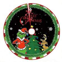 The Grinch 1件裝聖誕樹裙 多圖案聖誕樹底座套 節日主題居家派對聖誕裝飾 - 多色 - 查看 14