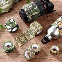 6/12 Rolls Camouflage Self-Adhesive Tape, Non-Woven Fabric Cohesive Bandage Wrap, Elastic Rifle Shotgun Camouflage Tape - Multicolor - View 2
