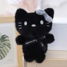 1 Pc Black Series Sanrio Kuromi Children's Plush Toy, Hello Kitty Backpack Accessory, Melody Keychain, Valentine's Day Gift Souvenir - Multicolor - View 11