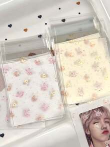 10pcs/50pcs/100pcs 8*10cm Cartoon Self-Sealing Bags, NS Cute Animal Storage Bags, Planner Card Sticker Packaging Bags, Zipper Dust-Proof Sealed Bags, Jewelry Packaging Bags - Random - View 6