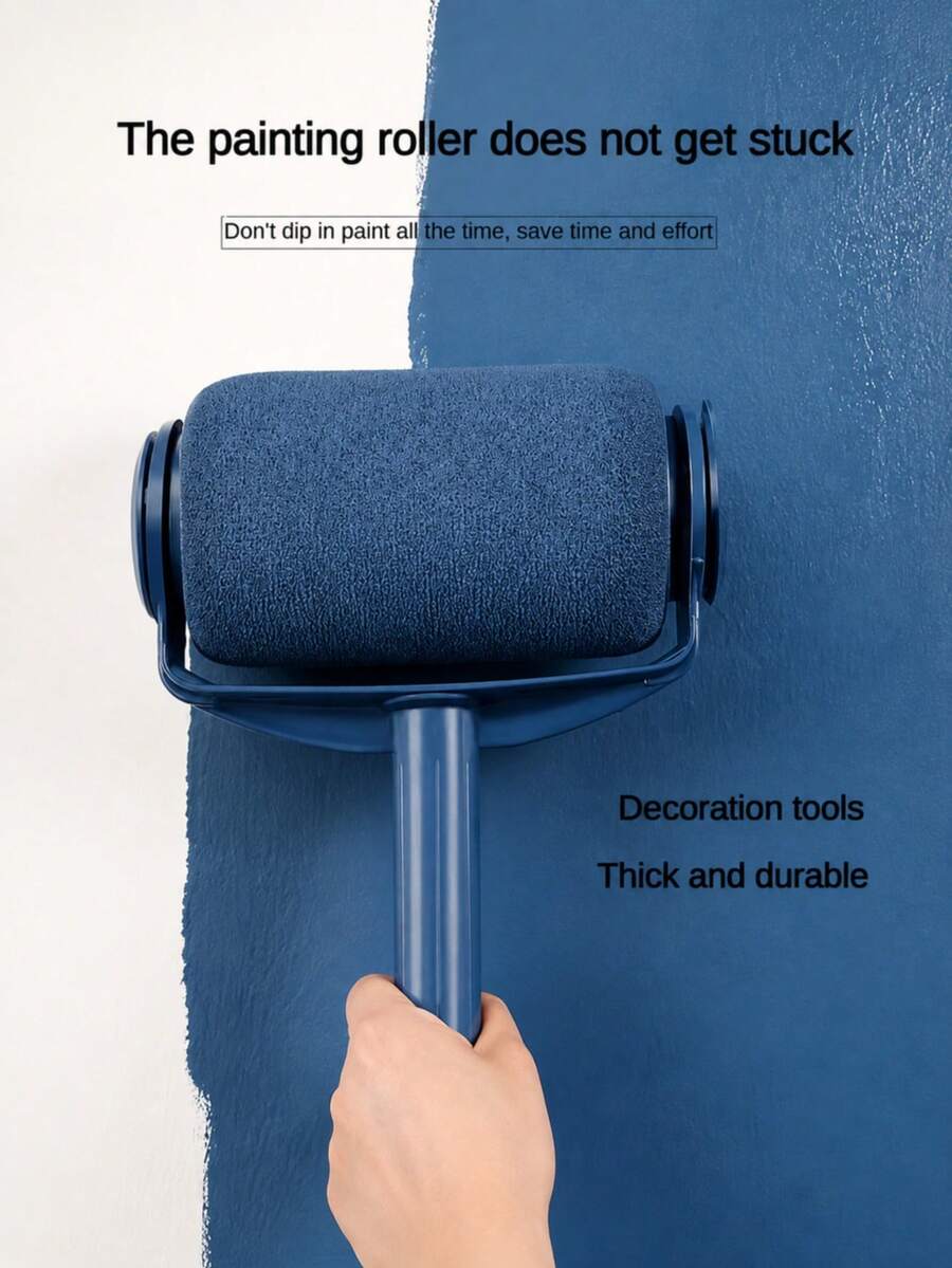 Multi-Function Roller Brush Set (1 Set) - Includes Roller Brush And 3-Section Extension Pole; High-Density Roller Brush Cover Ensures Even Application. Suitable For Latex Paint And Wall Paint, Easy To Operate. Perfect For Wall Repair And Living Room Painting.