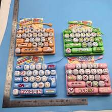 1pc New Adult Keyboard Stress Relief Fingertip Key Keychain, Animal Diary 26-In-1 Keyboard Stress Relief Button Fingertip Clicker, Fun Stress Relief, Suitable For Focus And Calm During Work Or Study, Time-Killing Keyboard Stress Relief Toy 26 Keyboard Stress Relief Fingertip Keyboard Key Keychain Toy Bag Pendant (One Size = Random Color) - Multicolor - View 5