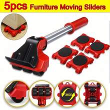 1 Set Furniture Moving Sliders Kit, Heavy Furniture Lifter With 4 Wheeled Pads, 360° Rotatable Movers For Sofas, Cabinets, Refrigerators And Appliances, Floor Protection, Easy Moving Tool For One Person - Moving Essential - View 10