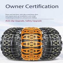 Universal Car Tire Snow Chains For Sedan And SUV, Fishbone Style Anti-Slip Snow Traction Chains With Auto-Tightening - Multiple Styles - View 5