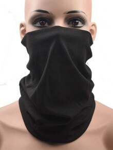 8pcs Men's Neck Gaiter Face Mask Headscarf Suitable For Daily Wear - Black - View 7