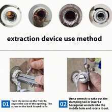 (1 Set) Broken Faucet Removal Tool, Stripped Screw Extractor, Broken Pipe Removal Tool, Pipe Extractor Set, Easy Screw Removal Set, Pipe Extractor Set, Broken Faucet Extractor - Lint Remover - View 7