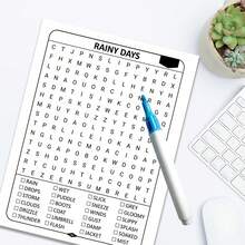 1 Book Memory Word Search Puzzle Book: Thick 21*14cm Size, Perfect Gift For Memory Word Search, Perfect Gift Choice For Good Friends, An Educational Game Suitable For Elderly People. Single-Sided Thick Pages, Exercises Brain Focus, Gift For Couples And Friends, Suitable For Halloween, Christmas, Valentine's Day, Thanksgiving, Easter, New Year And Other Holiday Activities, Perfect Picture Book Choice For Warm Family Interaction - Word Search Coloring Book / Educational Picture Book / Holiday Gift - View 5