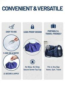 1/2pcs Reusable Fabric Ice Packs, Refillable With Water, Suitable For Summer Cooling And Daily Use, Leak-Proof Material, Wide Mouth Design For Easy Filling, Multi-Purpose - Multicolor - View 5