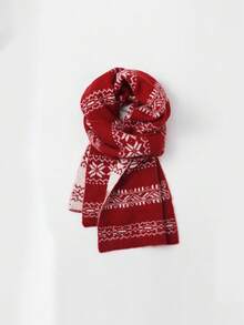 Double-Sided Knitted Scarf For Women, Winter Warm Couple Neck Warmer, Vintage Versatile Atmosphere Shawl - Scarf - View 7