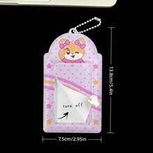 1pc Cute Polka Dot Bear Series Card Holder, Polka Dot Bear Star Card Clip, K-Pop Animal Image Photo Card Protective Sleeve, FEINIBOOK, Idol Photo Card Storage, Concert Support, PU Material, Suitable For 3-3.5 Inch Mini Photo Cards, Photo Cards, Korean Idol Small Card Storage, Can Be Used As Keychain, Bag Pendant, Etc. - Card Sleeve - View 7