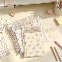 10pcs/50pcs/100pcs 8*10cm Cartoon Self-Sealing Bags, NS Cute Animal Storage Bags, Planner Card Sticker Packaging Bags, Zipper Dust-Proof Sealed Bags, Jewelry Packaging Bags - Random - View 2