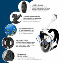 JoyMaySun Full Face Snorkel Mask, Diving Mask For Adults And Youths,180° Panoramic View Snorkel Mask With Camera Mount, Anti-Leak&Anti-Fog - Multicolor - View 4
