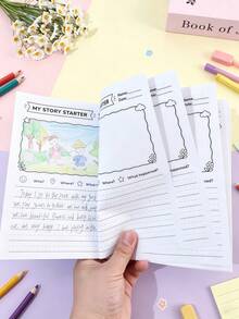 Toddler English Enlightenment A5 Workbook Read Sentences Circle Pictures Animal & Transportation Cognition Matching Activity Book Student Back To School Learning Supplies Teacher Reward Small Gift - Multicolor - View 5