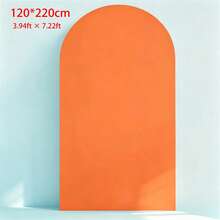 橘色拱門背景布 5ft/6ft/6.6ft/7.2ft 婚禮拱門套布 雙面彈力布 圓頂拱門背景布 適用生日派對與婚禮拱門框架裝飾（不含拱門框架，僅背景布） - 橘色 - 查看 8