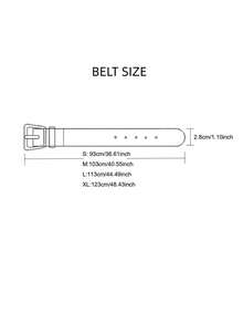 1pc/3pcs Solid Color Casual PU(Polyurethane) Women's Belt Suitable For Daily Use Square Buckle - A - View 10
