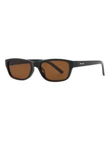 1 Pair Men's Small Square Frame Retro Versatile Cycling Driving Fishing Fashion Glasses - Glossy Black - View 2