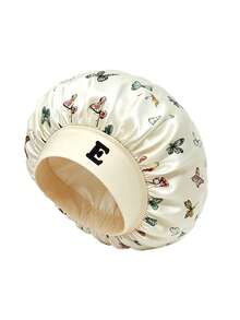 1Pc Unisex Bonnet Hat Customized A-Z Letters Satin Sleep Bonnet,Soft Comfortable Sleeping Bonnet,Elastic Wide-Brim Silky Sleeping Cap For Daily - Multicolor - View 8