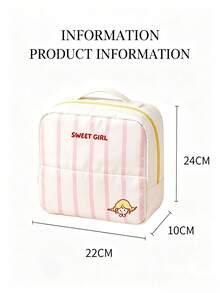 New Vertical Makeup Bag, Toiletry Storage Organizer, Large-Capacity Multi-Functional Cosmetic Storage Case Portable With Partitioned Sections LAZY TRAVELUPRIGHT COSMETIC BAG COMPACT SIZE LARGE CAPACITYMEETS DAILY NEEDS - View 11