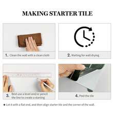 Self-Adhesive Backsplash Tile Stickers, Dark Green Marble Subway Tile Wall Decals, Glossy Waterproof Oil-Resistant Removable Mosaic Tile Stickers, 2D Textured Decorative Wall Stickers For Kitchen, Bathroom, RV, Laundry Room Wall Decor - Dark Green Large Size - View 6