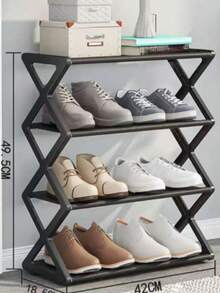 Multi-Functional Large Capacity Shoe Rack, Plastic Floor-Standing Storage Rack, Easy Assembly, Essential For Home And Dorm, Space-Saving, Suitable For Living Room And Bedroom (1 Set Is Travel Shoe Cover, Please Note When Purchasing) - Multicolor - View 9