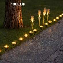 Dusk‑To‑Dawn Solar Buried Ground Lights, Warm LED Glow, In‑Ground Disk Lamp For Outdoor Garden Yard Path Landscape Lighting - Black - View 3