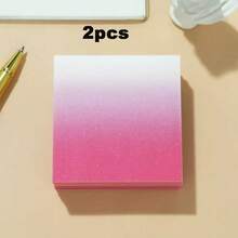 Pink-Blue Gradient Shiny Transparent Self-Adhesive Sticky Notes, Glossy Waterproof, No Residue, Transparent Bookmark Notebook Stickers, Graduation Season Back To School Gift - one-size - View 14