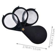 1 buah Kaca Pembesar Genggam Portabel 15X, Lensa Optik 30mm, 3 Lensa Definisi Tinggi Pembesaran Tinggi Lipat, Alat Baca Mini Pembesaran Tinggi untuk Teks Kecil, Kaca Optik + ABS - Beraneka warna - View 3