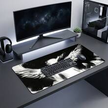 Angel Wings Pattern Extra Long Gaming Mouse Pad And Desk Mat Set, Non-Slip Durable Rubber Base, Smooth Surface Suitable For Computer Laptop Office Home, Abstract Art Decor, Back To School Supplies - A - View 7