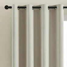 100% Blackout Curtains 2 Panels Thermal Insulated Rod Pocket Window Treatment, Suitable For Bedroom And Living Room - Beige - View 7